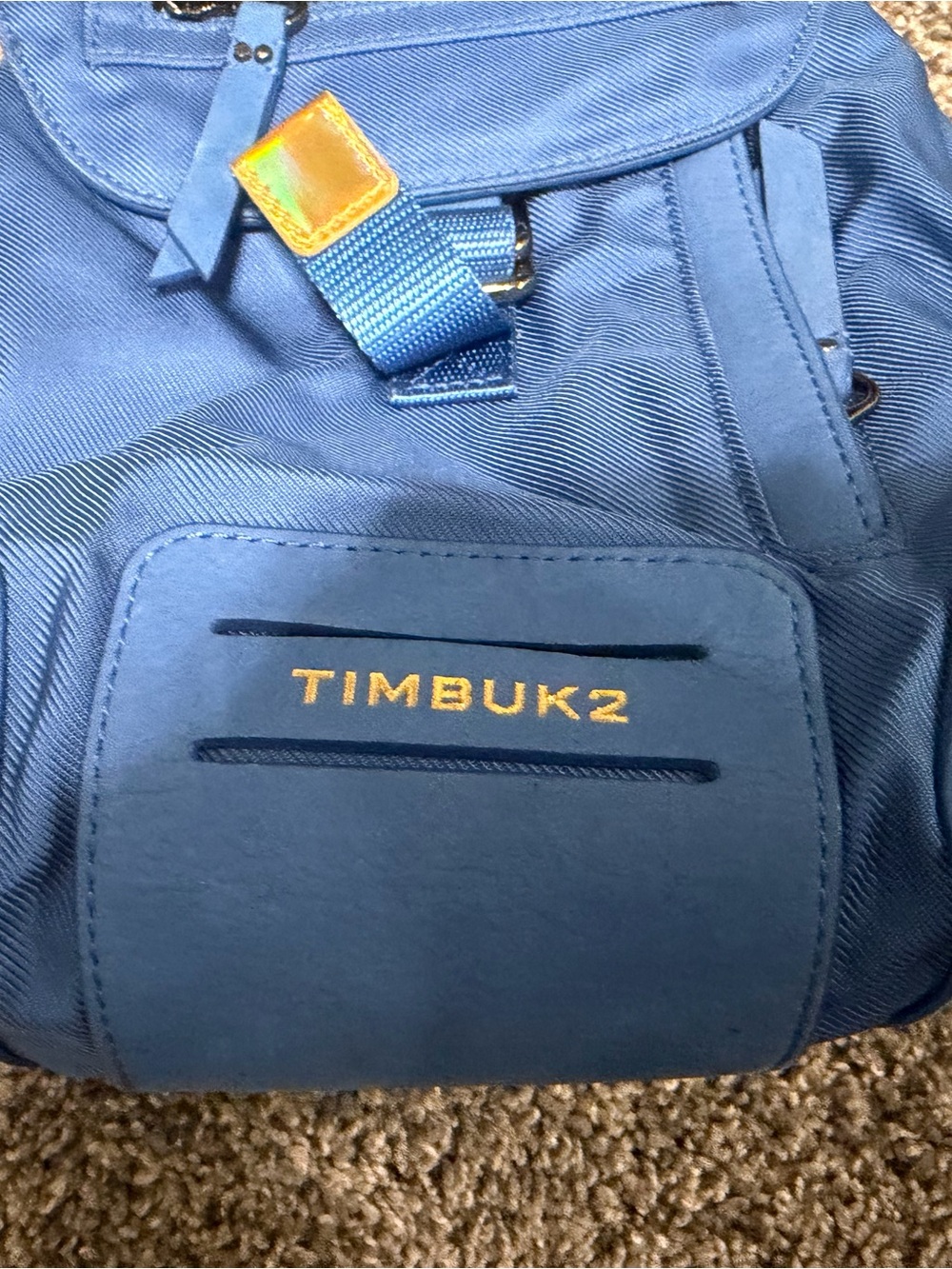 Timbuk2 Mini Backpack Blue with Gold Accent